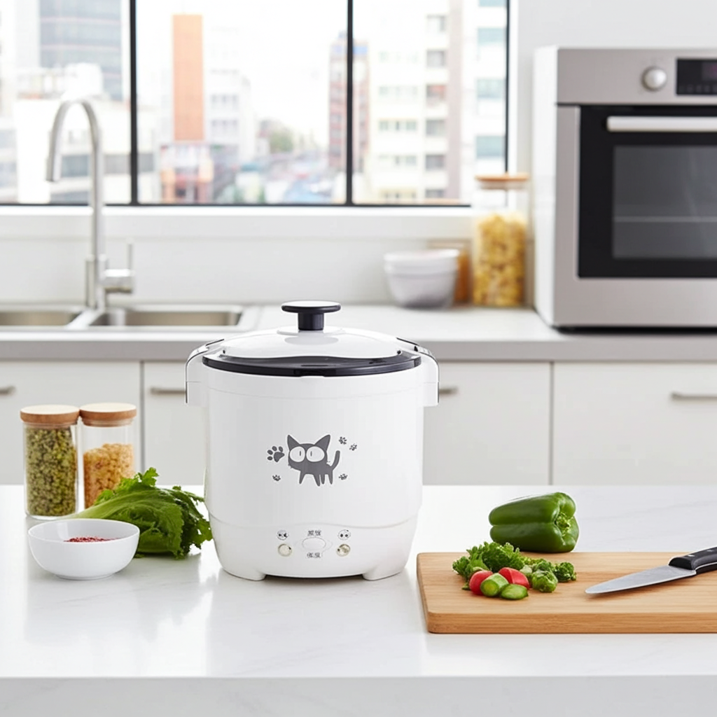 Electric Mini Rice Cooker Portable MultiCooker Household Rice Cookers 12V 24V 220V Pot Cooking Machine Pans For Car Truck Home