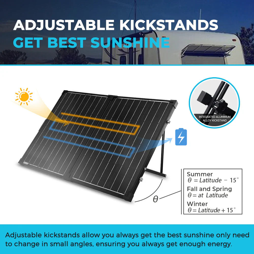 100W compact suitcase portable solar panel-4