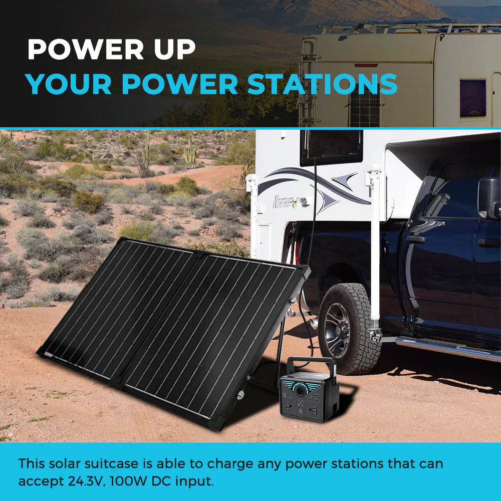 100W compact suitcase portable solar panel-3