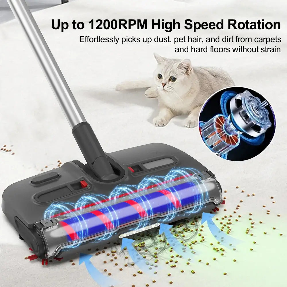Cordless Mop Cleaner Electric Rotating Floor Sweeper Handheld Edge-cleaning Floor Cleaning Machine With LED Headlight