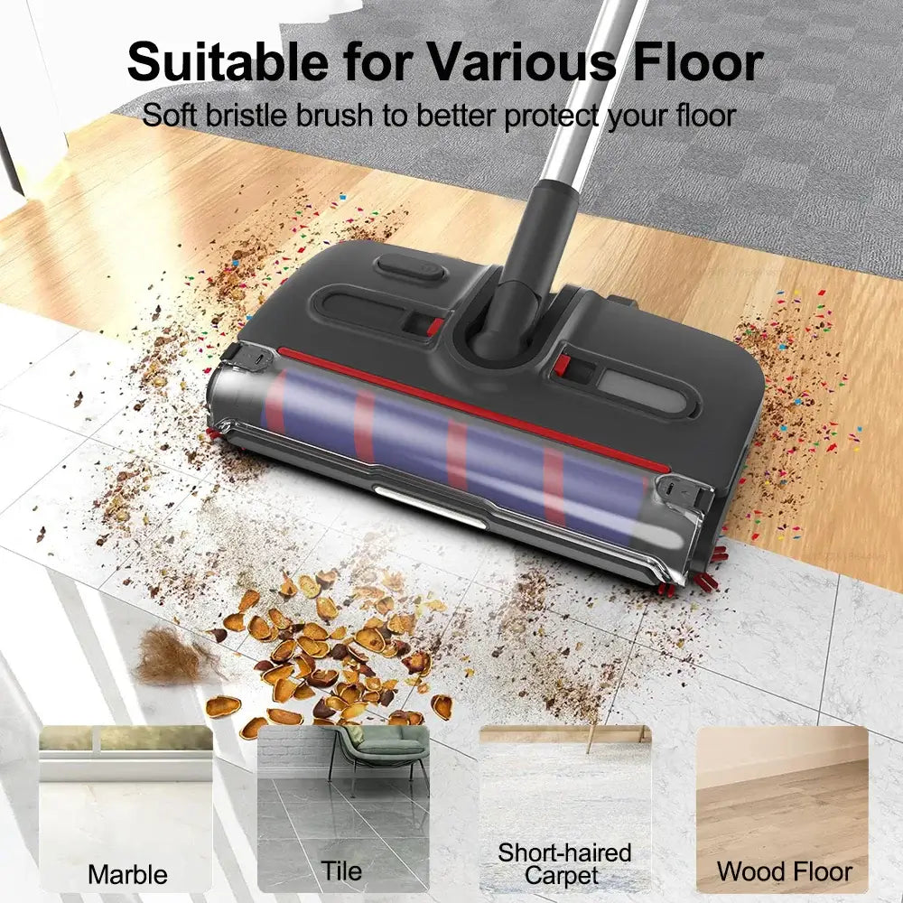 Cordless Mop Cleaner Electric Rotating Floor Sweeper Handheld Edge-cleaning Floor Cleaning Machine With LED Headlight