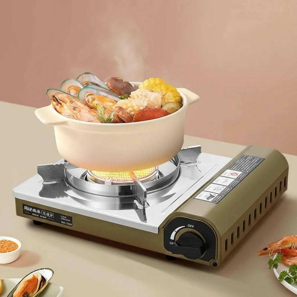 BDZ-330B Cassette Stove, Portable Gas Stove for Household Outdoor Camping Windproof  Not Picking Cookware