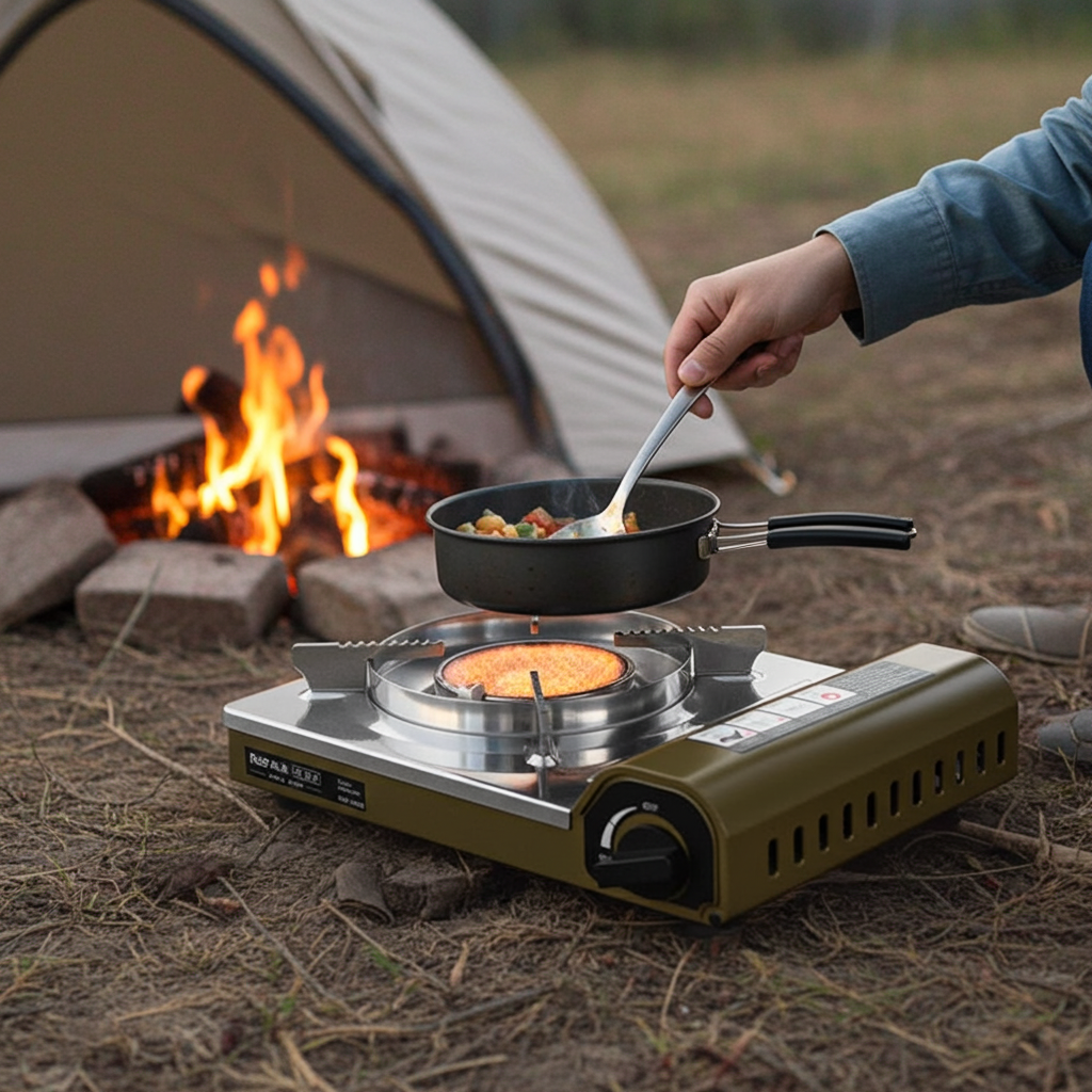 BDZ-330B Cassette Stove, Portable Gas Stove for Household Outdoor Camping Windproof  Not Picking Cookware