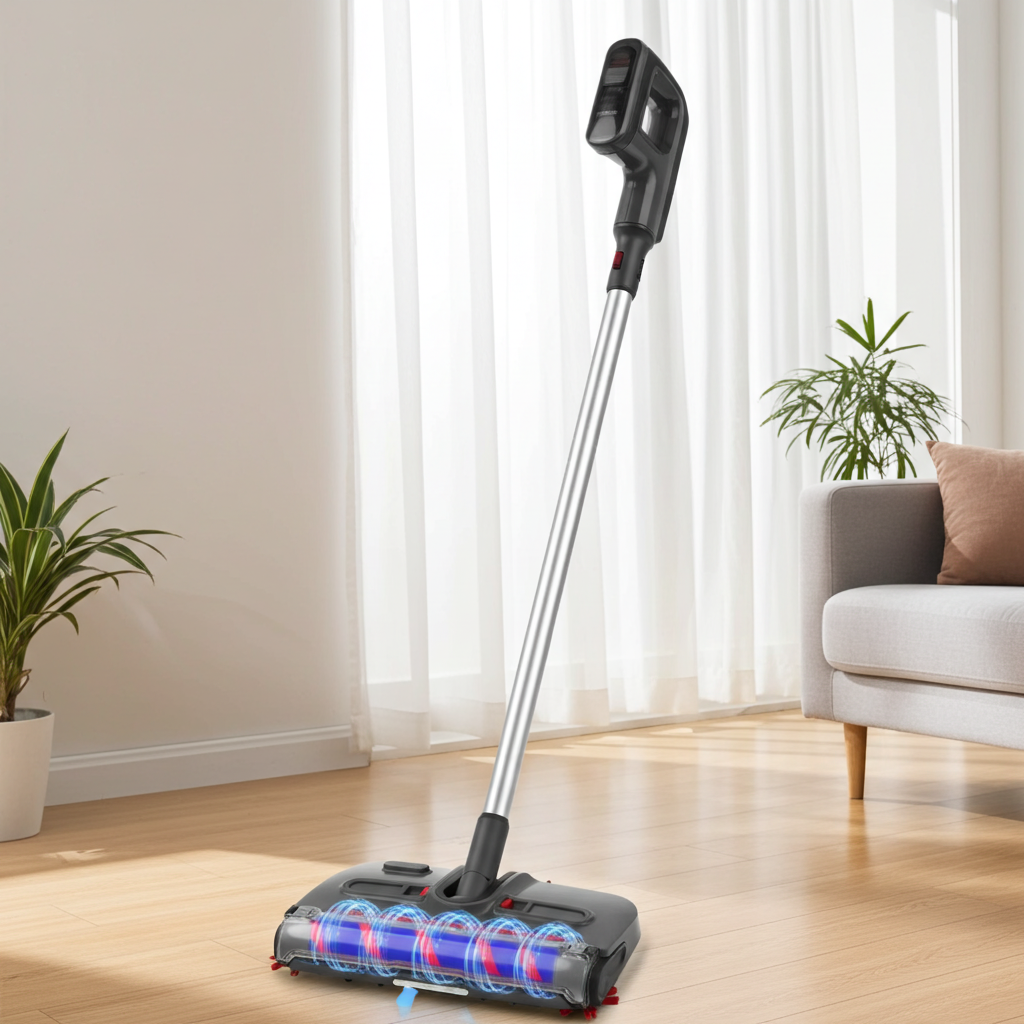 Cordless Mop Cleaner Electric Rotating Floor Sweeper Handheld Edge-cleaning Floor Cleaning Machine With LED Headlight