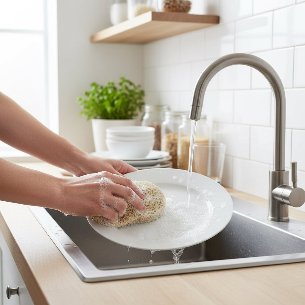 Loofah Dishwashing Sponge-0