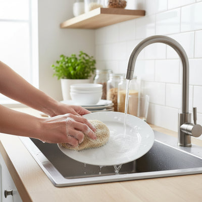 Loofah Dishwashing Sponge-0